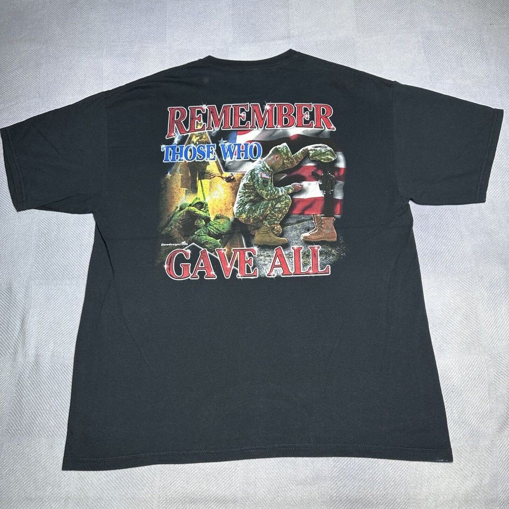 Remover Those Who Gave All Fallen Solider Legion Post 673 Pocket T-Shirt Size XL
